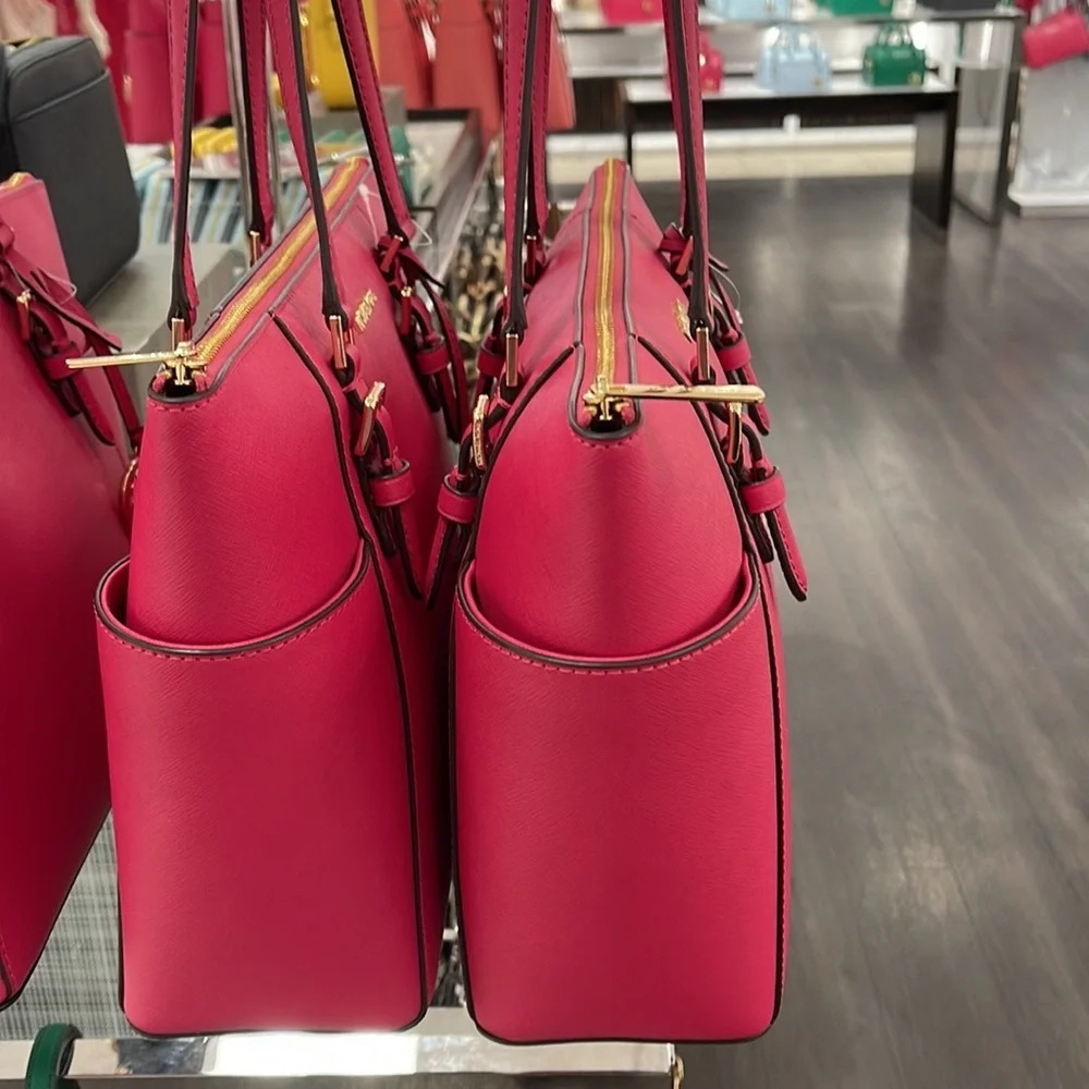 MICHAEL KORS Charlotte Large Leather Top-Zip Tote
Carmine Pink - Picture 4 of 16